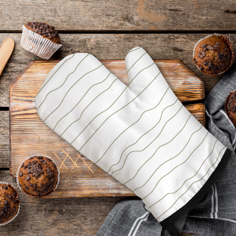 Gant de cuisine électrique foncé en coton sergé