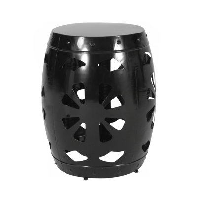 Stylish Metal End Table with Durable Iron Cut Design and No Assembly Required, Perfect for Modern Interiors