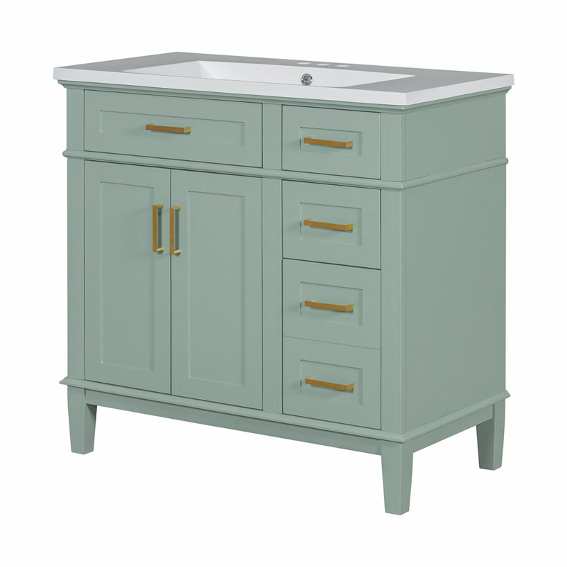 Base de meuble-lavabo simple 36 po seulement, Vert