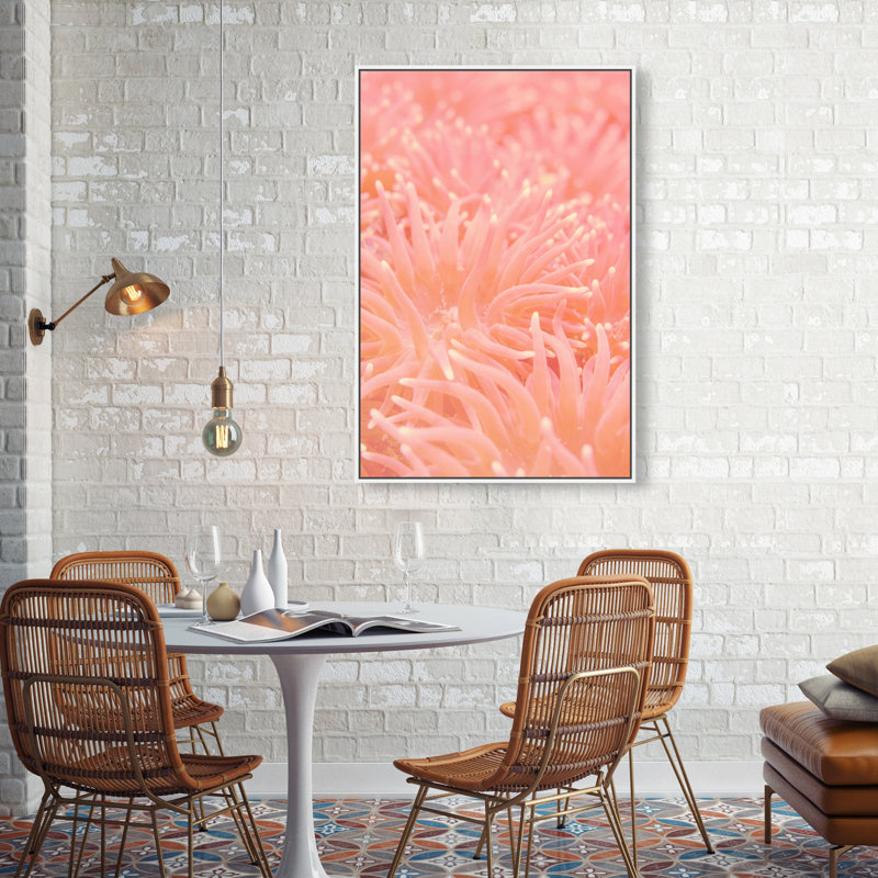 Deep Sea Flowers Print by Oliver Gal, 55"H x 37"W, White Floater Frame