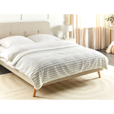 RAKYA Polyester Striped Bedspread