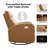 Siru 30.3'' Faux Leather Swivel Reclier Chair-784866324