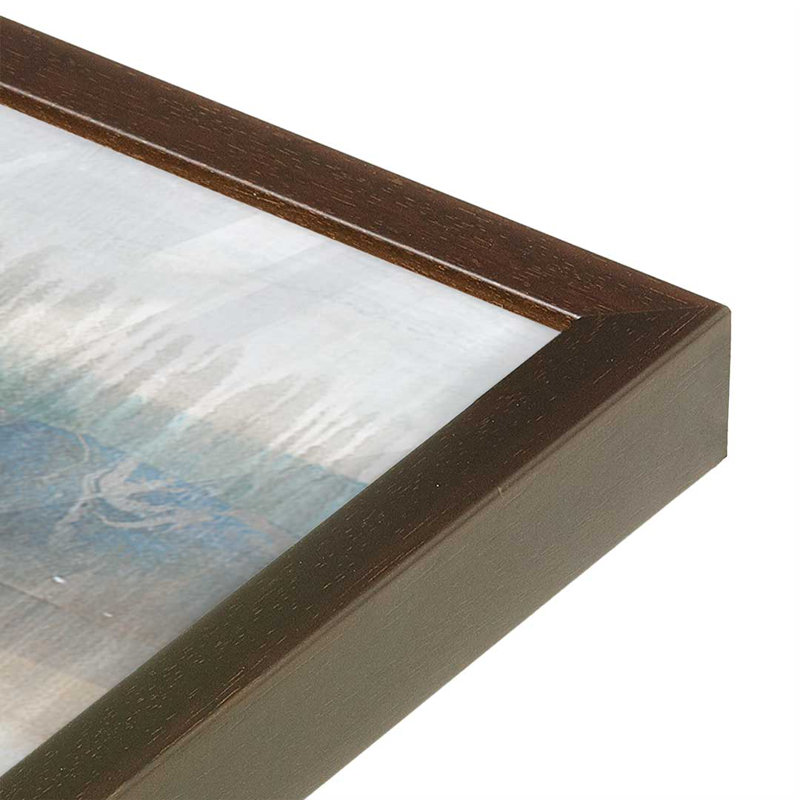 Ensemble de 2 imprimés Moody Drift Lines, 18 po x 12 po, Impression encadrée, Brun Belvinder