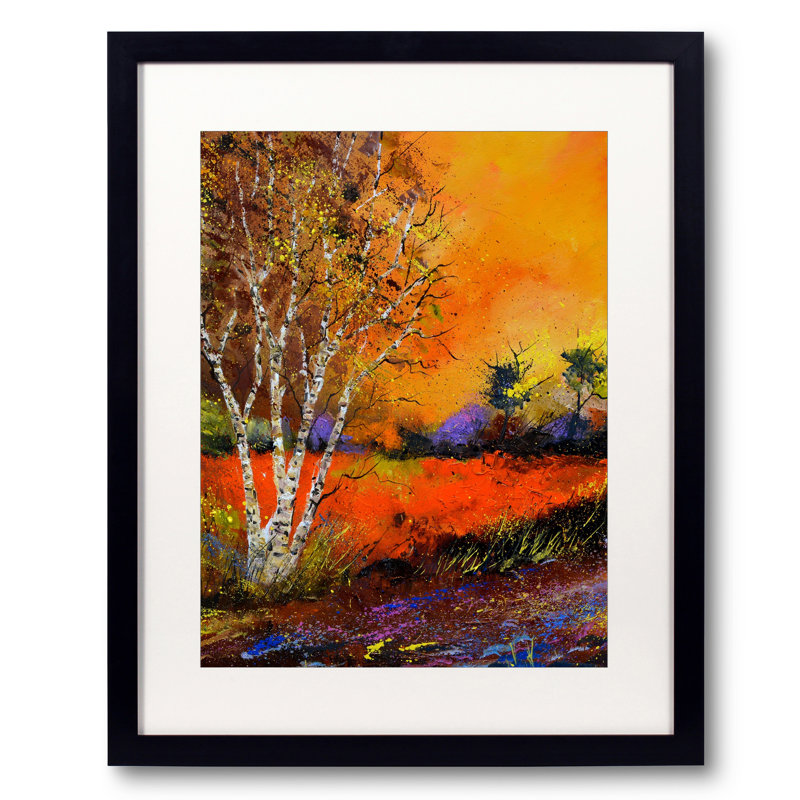 Autumn In Rochehaut Print by Pol Ledent, Black Framed Paper, 31.25" H x 25.25" W