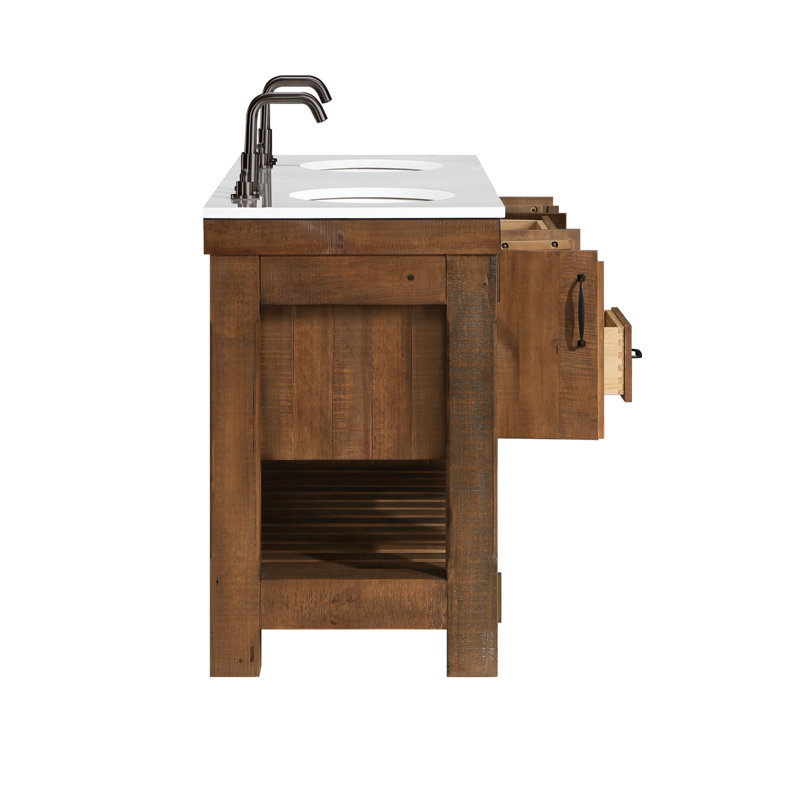 Bromley 60'' Double Bathroom Vanity with Quartz Top