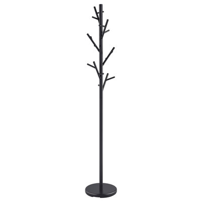 Black Coat Rack With 18 Hooks