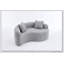 Causeuse à double profondeur courbée en S avec éponge à compression complète, chenille gris clair pour les petits appartements, capacité de 400 lb-1845198469