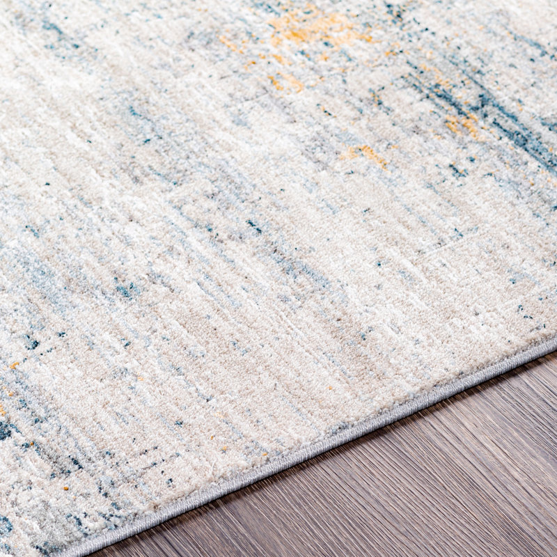 Tapis crème / gris clair, Rectangle 9 pi x 12 pi 2 po