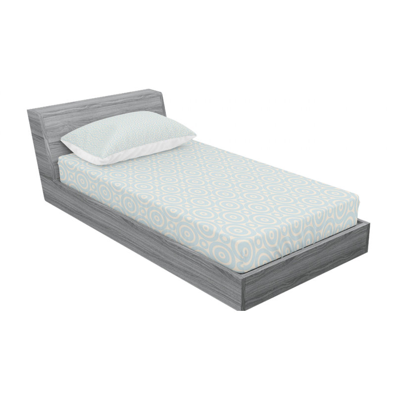 Microfiber Geometric Sheet Set, Twin XL Sheet Set with Fitted Sheet