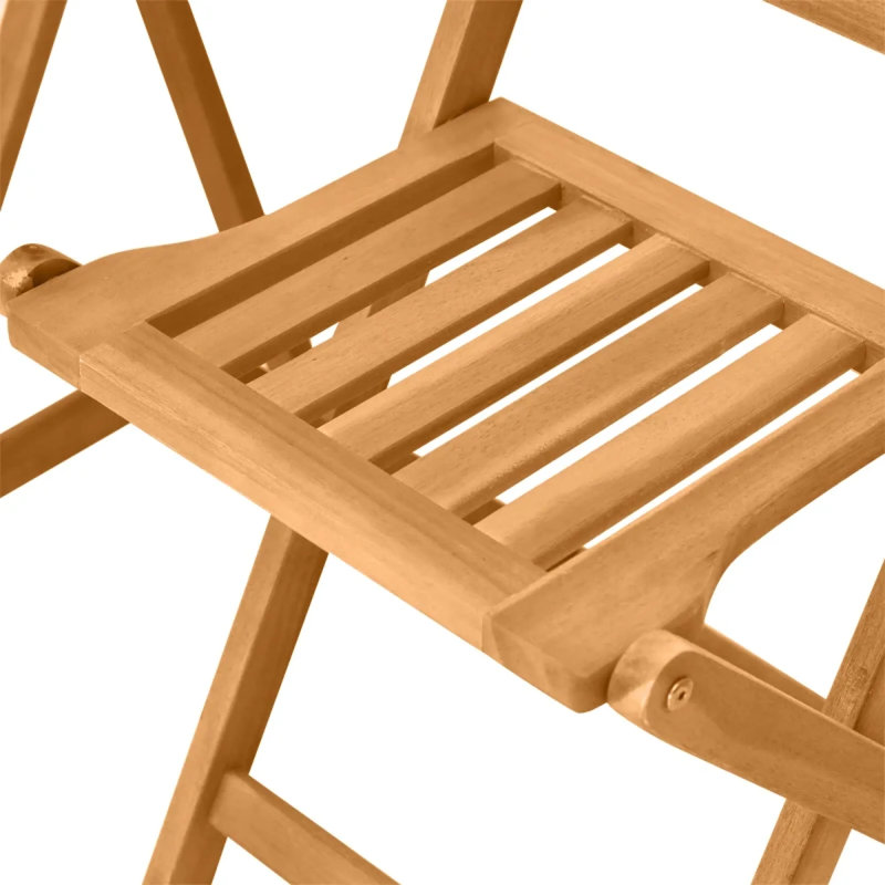 Ensembles de salle à manger de patio pliables, bistro rustique en bois d'acacia pour petits espaces