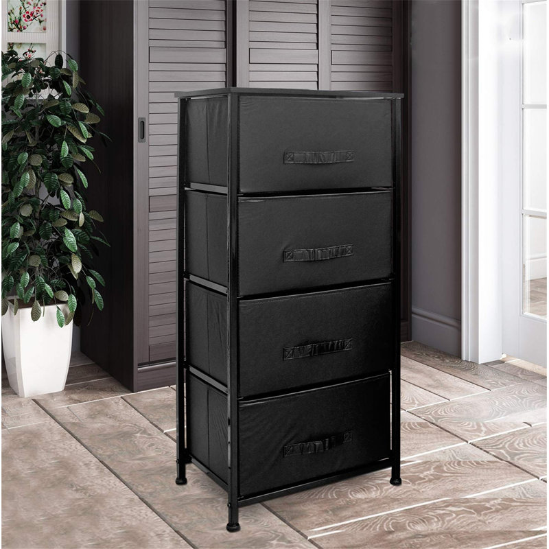 Kendall 45cm W 4 - Drawer Chest of Drawers, Black