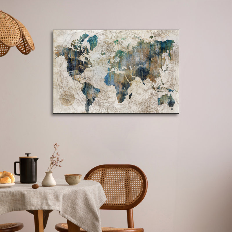 Reproduction d'art sur toile en métal, carte céleste par Isabelle Z