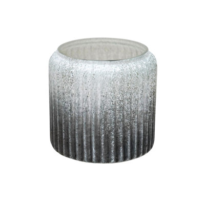 Verre Frosted Ribbed Glass Vase