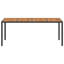 Table de jardin vidaXL en poly rotin noir 74,80 x 35,43 x 29,53 po-2020902327-2020902323