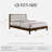 Evelyn Solid Wood Boucle Upholstered Headboard Bed Frame - Queen Size-519511887