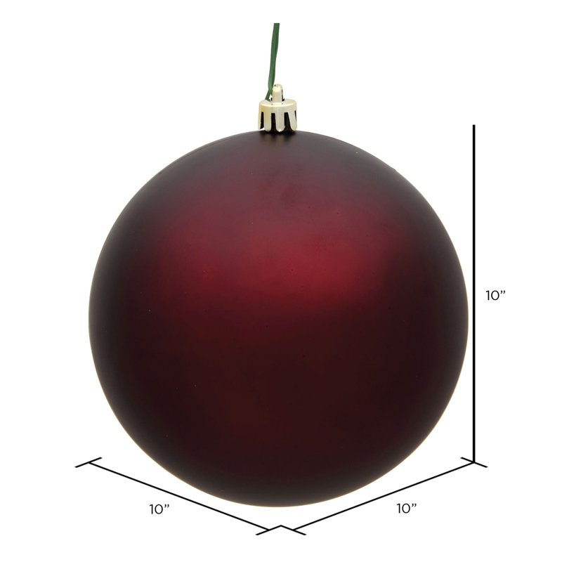 Ornement boule des Fêtes seulement, Bourgogne, H 10 po x l 10 po x P 10 po