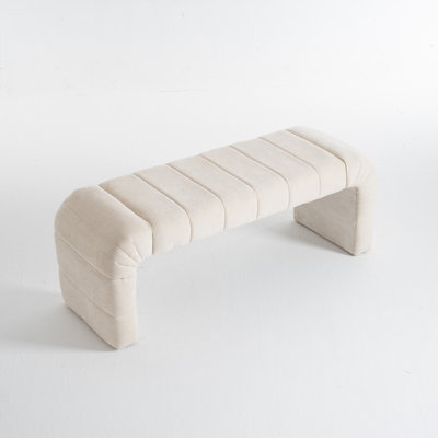 Banc de lit capitonné en chenille de 122 cm (48 po) pour chambre, salle à manger, entrée, salon, couloir ou intérieur.