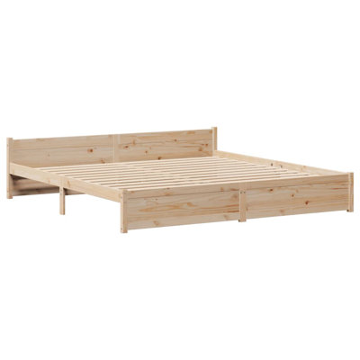 Solid Wood Drawers Bed Frame