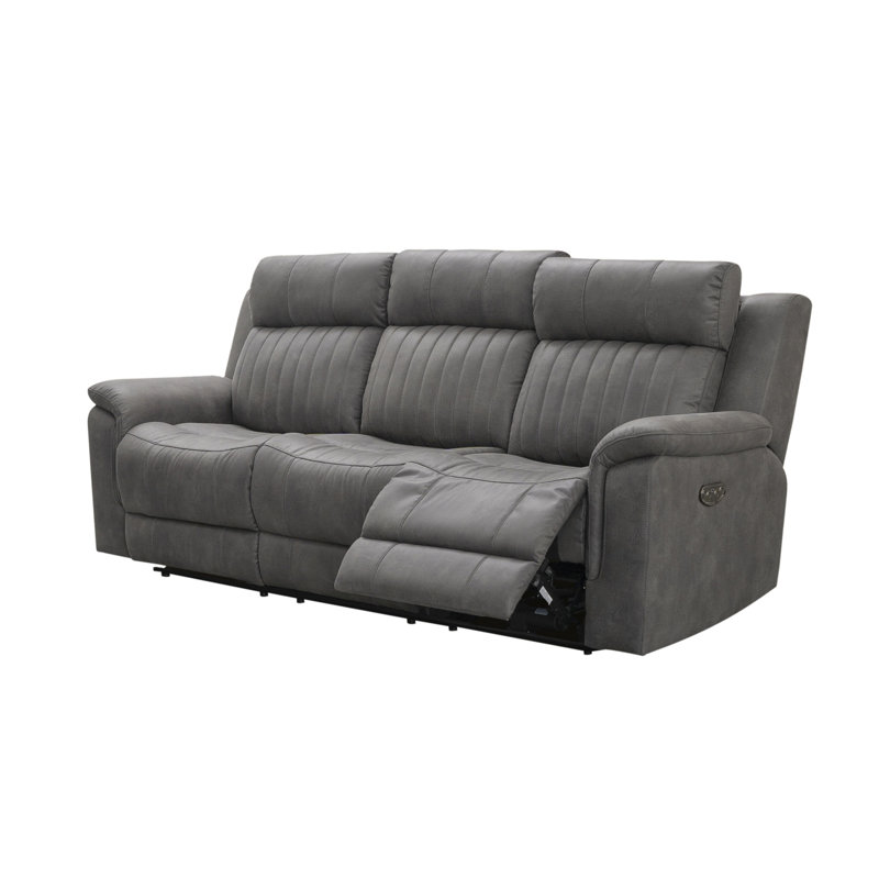 Andrew-James Upholstered 88'' Power Reclining Sofa