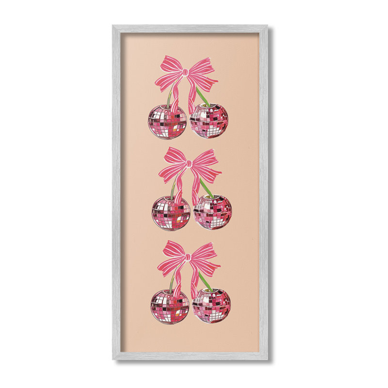 Cerises avec rubans, estampe numériqueAmeliaNoyes, Estampe numérique Farmhouse, H 30 po x l 13 po