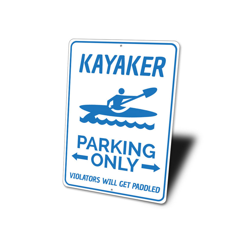 Panneau de signalisation en aluminium Kayaker, H 18 po x l 12 po x P 0,06 po