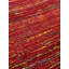 Tapis rouge / jaune en coton / laine 6 pi x 9 pi fabriqué à la main sans motif et non uni