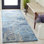 Tapis bleu / gris touffeté à la main Castillon