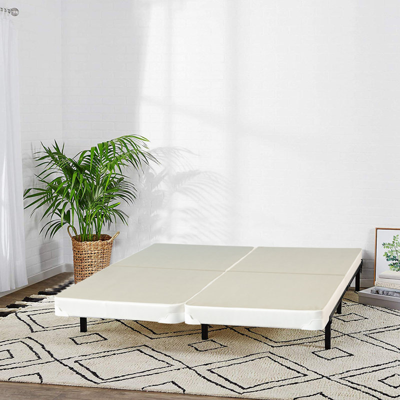 Aaru Split Folding Wood Box Spring, Low Profile (4"), Queen