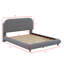 Lit plateforme en tissu d'ameublement Teddy
