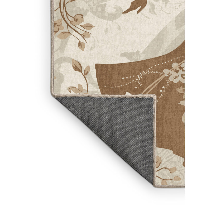 Tapis moelleux à motif floral d'inspiration mondiale Montauk Belly Dancer, 2 x 4