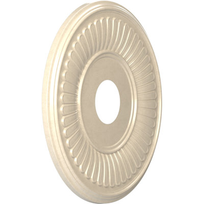 16"OD x 3 1/2"ID x 1"P Berkshire Thermoformed PVC Ceiling Medallion (Fits Canopies up to 7"), Universal Metallic Pearl Mist