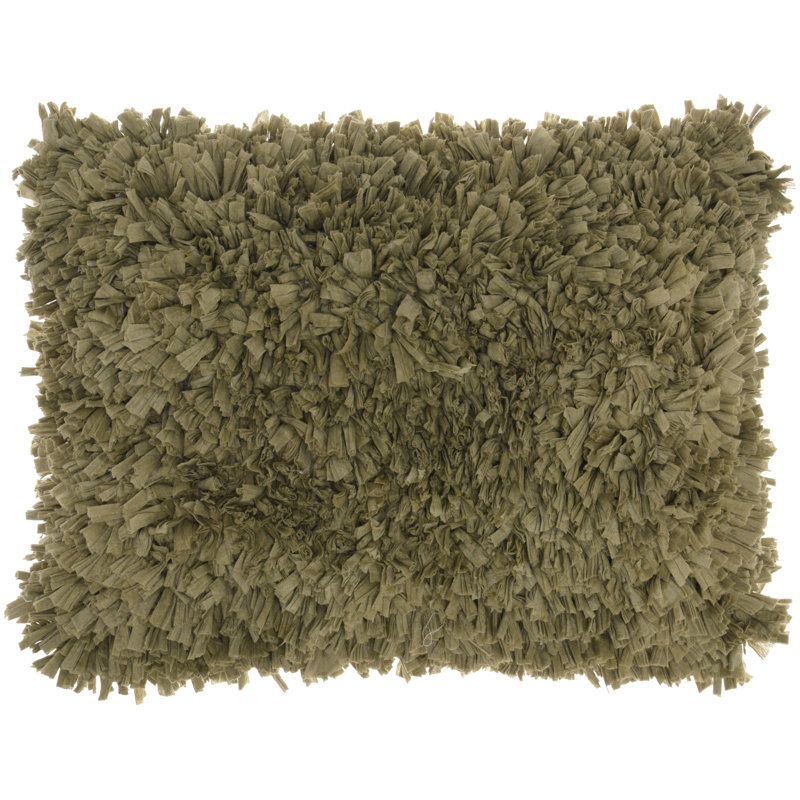 Larkin Ruffled Throw Pillow, Sage