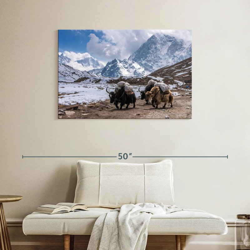 Alvord Mount Everest Yaks, 26" H x 39" W