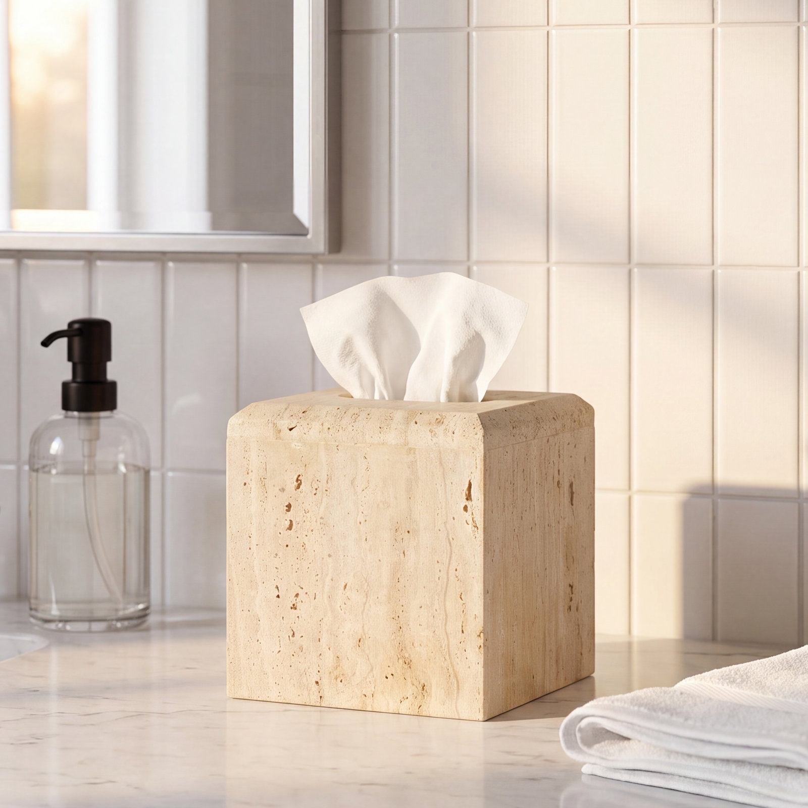 Austin Marble Tissue Box Cover