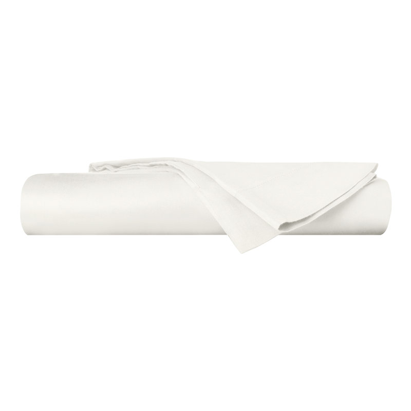 Delara GOTS Certified 100% Organic Cotton Sateen Fitted Sheet Set, 400TC Long Staple, Soft & Breathable with Deep Pocket
