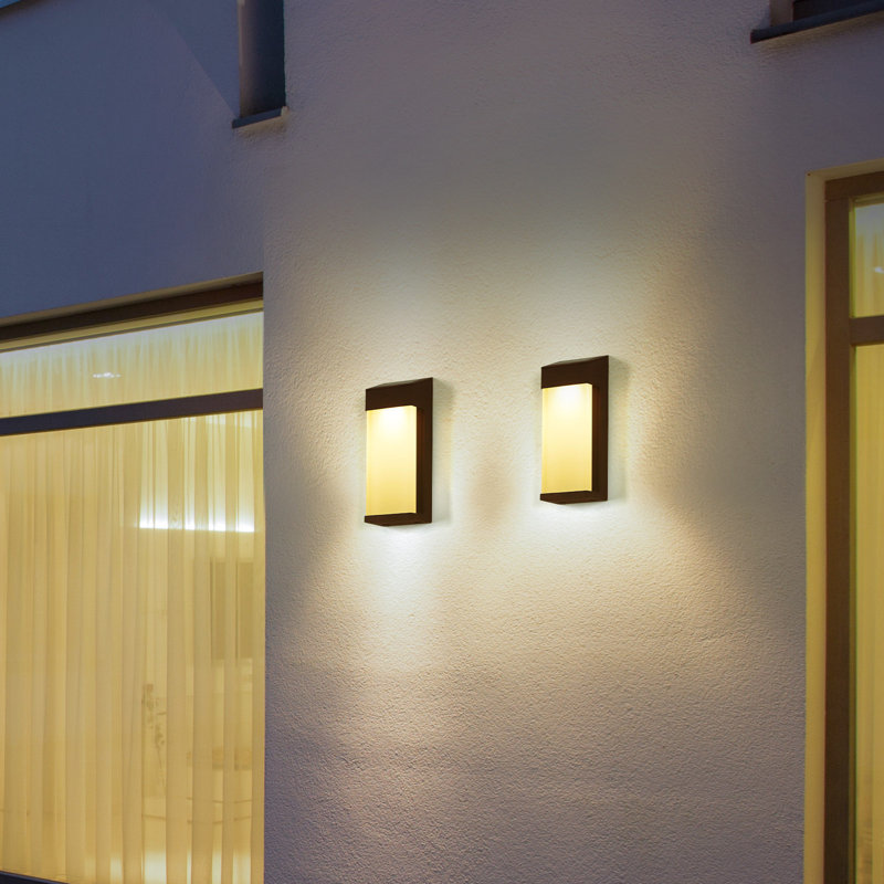 Plastic LED Flush Mounted Sconce Set of2