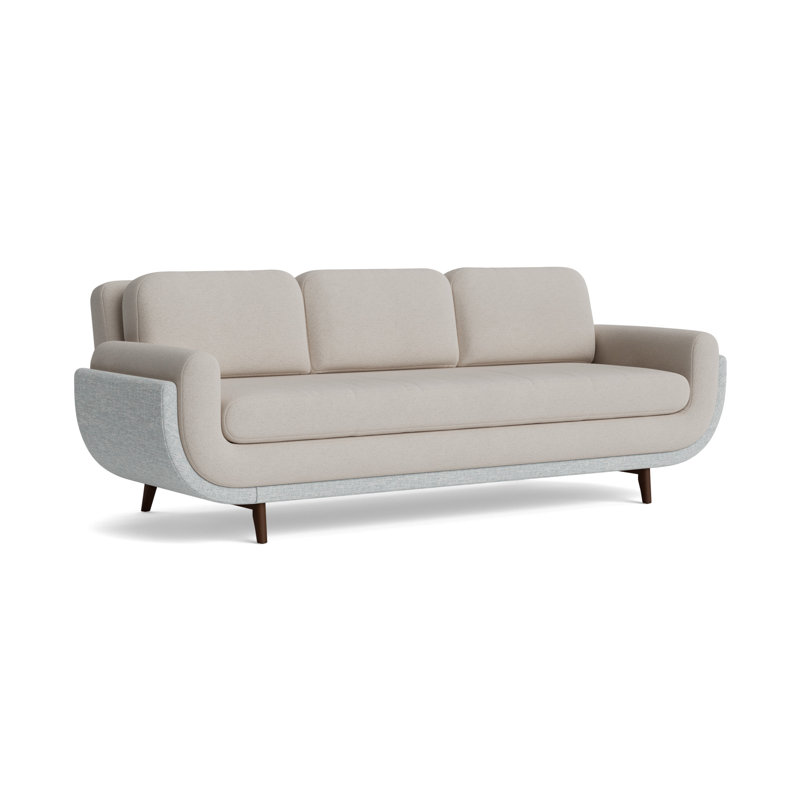 Regatta 90 Sofa, PerformanceBoucle-DoveGray/Textured Weave-Sky Blue, Sienna