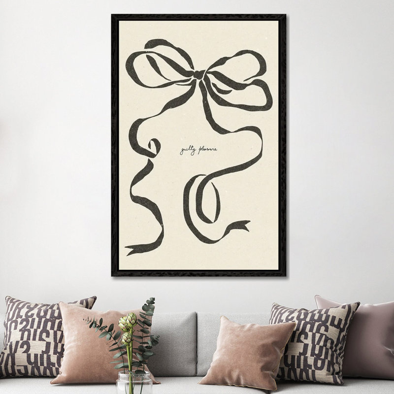 Bow I by NKTN - Gallery-Wrapped Canvas Giclée on Canvas, Classic Wood, Framed Print without Mat, 101.6 cm H x 66.04 cm W