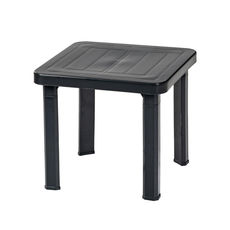 Square Outdoor Side Table , 47cm cm W 47cm cm D, Grey, 2 Pieces