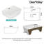 DeerValley Rectangular Wall Mounted Bathroom Sink, White Ceramic Basin with Tap Hole, 41x31x12cm