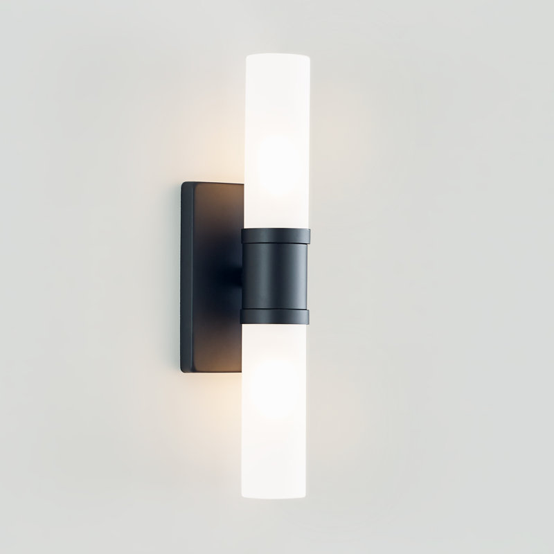 Medium Two Light Wall / Bath, Midnight Black, 40 W, 16" H x 5" W x 3.63" D