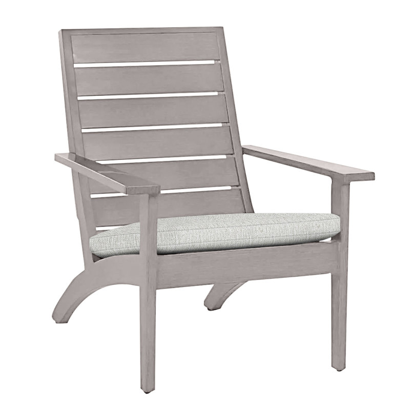 Kennebunkport Aluminum Adirondack Chair - Oyster, Oyster, No Welt, Bali Pearl