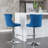 Velvet Barstools Adjusatble Seat Height From 25-33 Inch, Chrome Base Bar Stools With Backs Comfortable-339365407-339365405