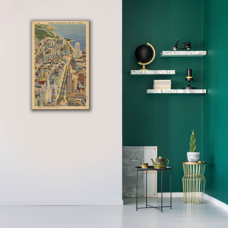 «Michigan Avenue North From River Chicago» par Wild Apple Portfolio, art mural sur toile, 26 po x 40 po, H 40 po x l 26 po