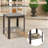 Outdoor Wicker Square Side Table Patio Coffee Table with Storage