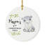 Ornement boule hippopotame rond