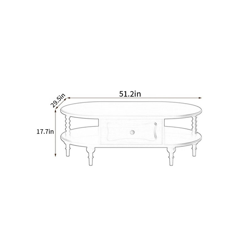 Table basse de style rétro français