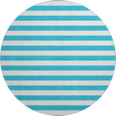 Premium Machine Washable Cerrito AMF528 Teal Rug