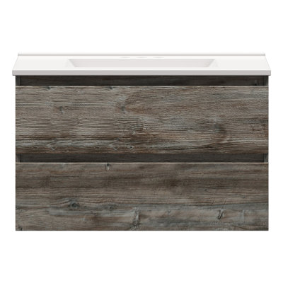 Ensemble de meuble-lavabo simple mural 36 po Sperryville
