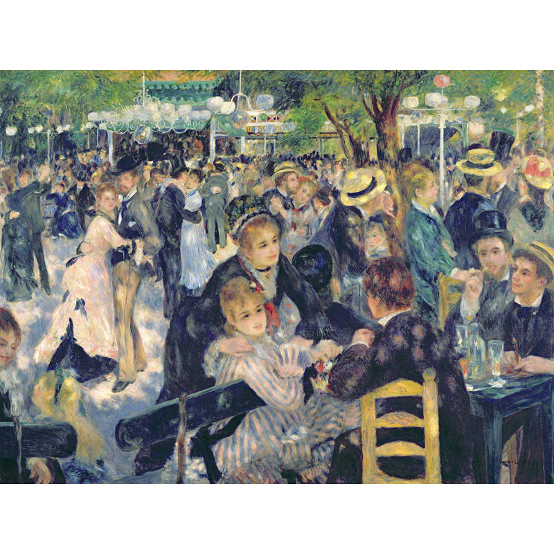 «Ball at the Moulin de la Galette» par Pierre-Auguste Renoir, affiche brillante, H 45 po x l 60 po